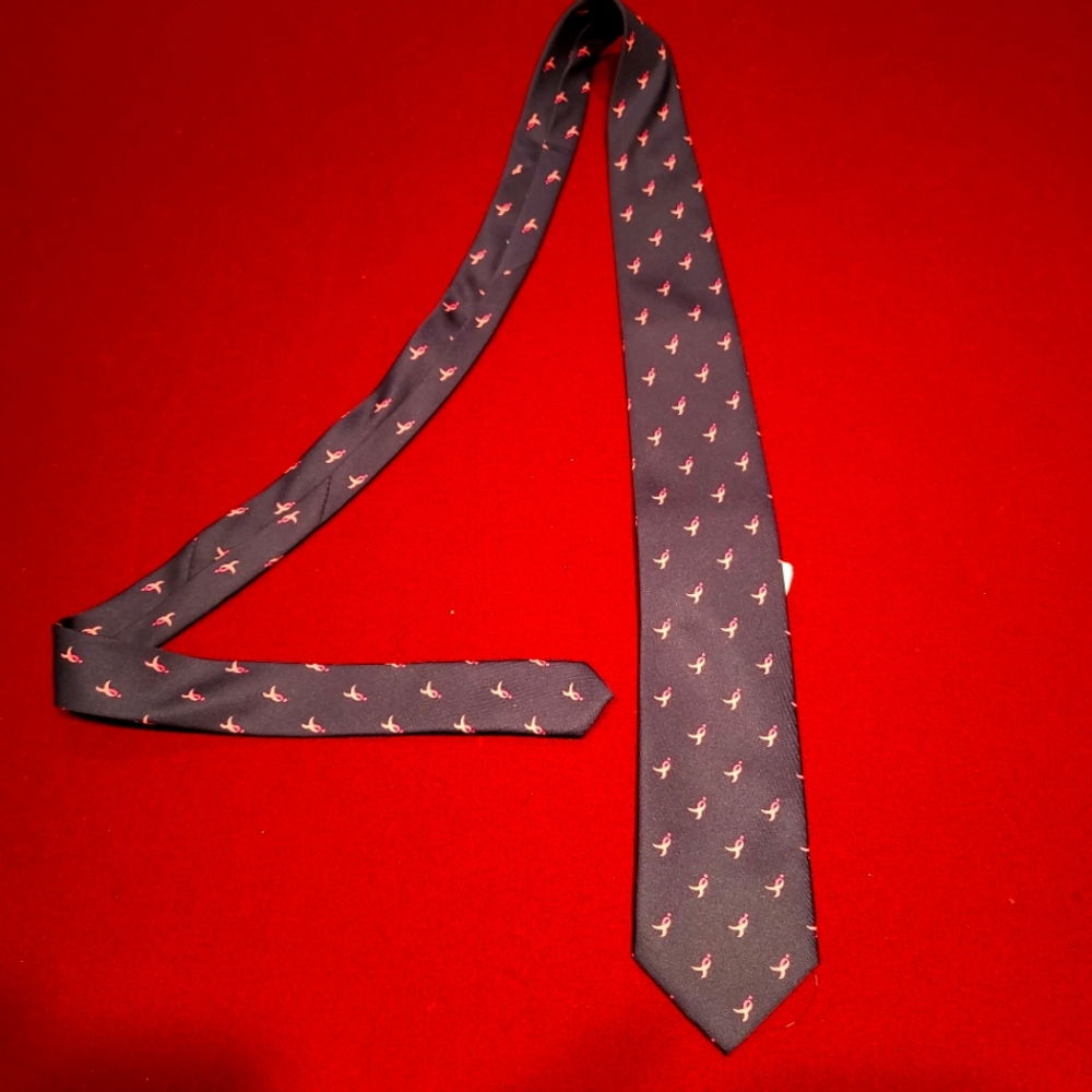 Breast Cancer Navy Blue tie